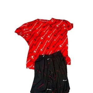 Champion shirt and shorts set size XL shirt and M short